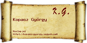 Kopasz György névjegykártya