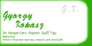 gyorgy kopasz business card